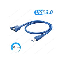 Panel Tipi Vidalı USB 3.0 Dişi / Erkek Uzatma Kablosu-1.5Metre