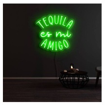 Twins Led Tequila Es Mi Amigo Yazılı Neon Tabela Yeşil Model:model:25903366