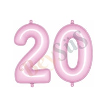 20 Rakam Folyo Balon Pembe Rengi 76 Cm