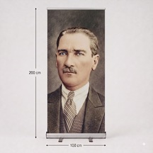 Atatürk Poster Baskılı Roll Up Banner 100x200cm No:2 Diğer
