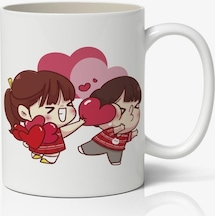 Sevgiliye Özel Sevgililer Günü Baskılı Kupa Bardak Kahve Kupa Bardak Model 15