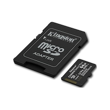 Kingston Sdcs3/64gb 64gb Microsdxc Canvas Select Plus Gen3 100mb/s A1 Card +
