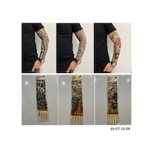 Giyilebilir Dövme 3 Çift 6 Adet Kol Çorap Dövmesi Sleeve Tattoo Set2