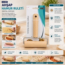 Ahşap Hamur Ruleti Metal Gövde Bx40 0029
