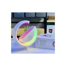 Bt2301 Kablosuz Şarj Özellikli Led Işıklı Bluetooth Hoparlör Ve Masa Lambası