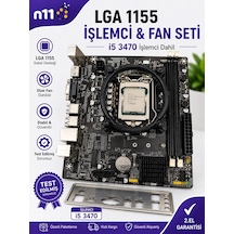 Intel Core İ5-3470 İşlemci + İzoly H61 M.2 Anakart + İşlemci Fanı Seti 1155 Pin