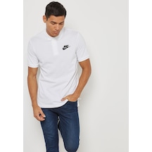 Nike Standart Fit Pamuklu Polo Tişört Beyaz
