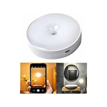 Forlife Usb Şarjlı Hareket Sensörlü Otomatik 8 Led Aydınlatma Işık Mıknatıslı Koridor, Banyo, Dolap, Merdiven, Çok Renkli