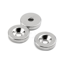 3 Adet D15m X 10/5,5mm X 3mm Havşa Delikli Neodyum Mıknatıs