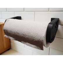 Duvara Monte Mutfak Kağıt Havlu Tutucu 3d Baskı Pla Malzeme Mat Siyah