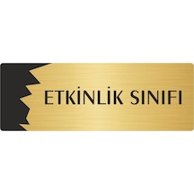 Metal Departman Kapı İsimliği, Yönlendirme Levhası Etkinlik Sınıfı 5x20 Cm Altın Renk