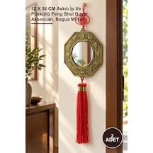 2 Adet Bagua Aynası 12 X 36 Cm Askılı İp Ve Püsküllü Feng Shui Duvar Aksesuarı, Bagua Mirror
