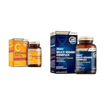 Vitals Vitamin C 1000 Mcg 30 Tablet Takviye Edici Gıda Ve Nutraxin Men's Multi Vitamin Complex 60 Tablet Takviye Edici Gıda
