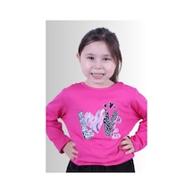 Panios Kids Kız Çocuk Baskılı T-shirt Pembe