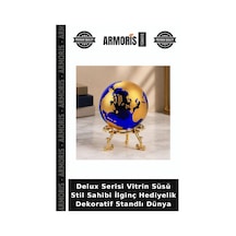 Delux Serisi Vitrin Süsü Stil Sahibi İlginç Hediyelik Dekoratif Standlı Dünya