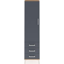 Arges Dolap 4 Raflı 3 Çekmeceli Tek Kapaklı 44x30x182 Çam-ant... Çam