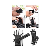 Universal Motorsiklet & Bisiklet Telefon Tutucu Siyah