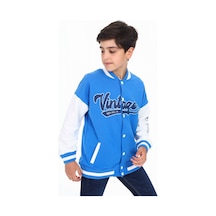 Toontoy Erkek Çocuk Baskılı Kolej Hırka Saks