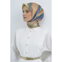 Armine Saf İpek Sura Eşarp-2026 İlkbahar-yaz- 95140d Yeşil-mavi