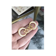 Ay&yıldız Model İnci Detaylı Küpe Altın