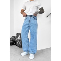 Buz Mavi Soft Degrade Basic Ekstra Bol Pantolon Buz Mavi Buz Mavi Soft Degrade Basic Ekstra Bol Pantolon Buz Mavi