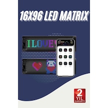 Hubrendy Tekno Cama Yapışan En Büyük Boy 16x96 Telefon Kontrollü Led Ekran Digital Araba Yazısı