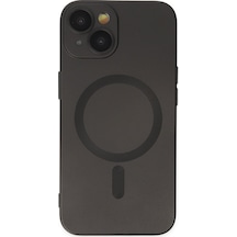 Apple iPhone Uyumlu  14 Plus Kılıf Moshi Lens Magneticsafe Silikon -  Siyah