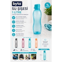 1 Litre Sızdırmaz Su Şişesi Matara Bpa İçermez Ergonomik Tasarım Spor Okul Ofis Seyahat Karışık Renk Gönderilir Mavi