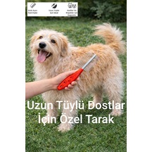 Duffa Çift Taraflı Kedi Ve Köpek Tüy Açma Tarağı, Köpek Kıtık Açıcı Bakım Tarağı, Ergonomik Metal Tarama
