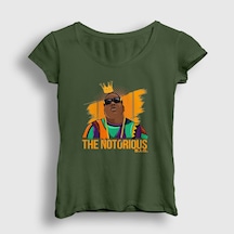 Presmono Kadın King The Notorious Bıg T-shirt Haki