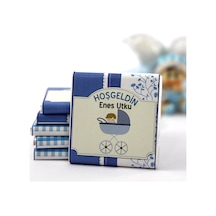 Dark Brown Hoşgeldin Bebek Çikolatası İsim Yazılabilen Hediye Çikolata EBK12 150 Adet