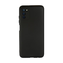 Samsung Galaxy A03s Kılıf Kamera Korumalı Yumuşak Dokulu Silikon - Siyah