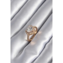 Mey İthalat Pirinç Gold Renk Zirkon Taşlı Kalp Charm Model Kadın Yüzük - Özel Seri Meyeb65aa9f57b58e9b2afa016d44 Altın