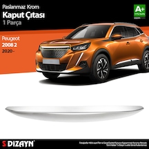 S-dizayn Peugeot 2008 2 Krom Kaput Çıtası 2020-2023