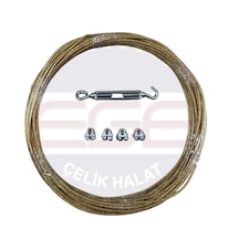 Çelik Çamaşır İpi Teli Seti Çamaşır Kurutmalık Pvc Kaplamalı Metal