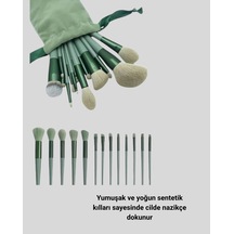 Muratech 13 Parça Makyaj Fırça Seti Ergonomik, Dökülme Yapmayan, Taşınabilir