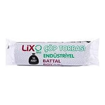Lixo Endüstriyel Battal Boy Çöp Torbası 300 G 20 Adet Siyah 72 x 95 CM
