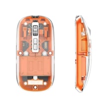 Sessiz Tıklamalı Şeffaf Mouse Bluetooth Usb Uyumlu