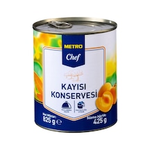 Metro Chef Kayısı Konservesi 825 G - Taze Lezzet, Pratik Kullanım 2'li Ekonomik Paket - 2 Adet Tarı
