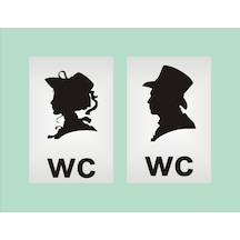 WC TUVALET KAPI LEVHASI GÜMÜŞ ALİMİNYUM