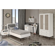 Trio White M Genç Odası %100mdf Beyaz