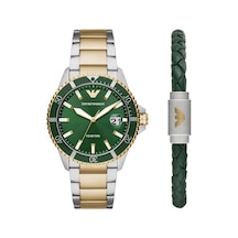 Emporio Armani AR80063SET Erkek Kol Saati ve Bileklik Seti