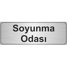 Soyunma Odası Odası Yönlendirme Levhası 5Cmx20Cm Gümüş Renk Metal