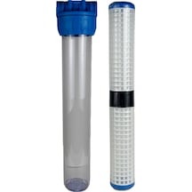 Aquames 20'' Mavi Filtre Kabı ve Yıkanabilir Filtre