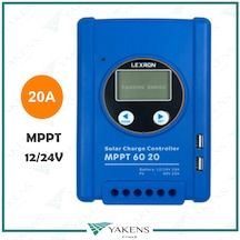Lexron 20 Amper Mppt 12/24V Solar Şarj Cihazı 20A 12/24 Volt Mppt Regülatör