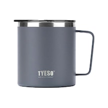 Tyeso Silviya Mug Vakumlu Paslanmaz Çift Duvarlı Termal Kapaklı 400ml Antrasit