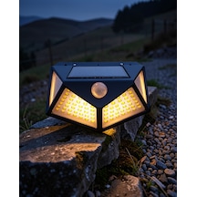 Güneş Enerjili Bahçe Lambası 100 Led Uuczduvarlambası1 Çok Renkli