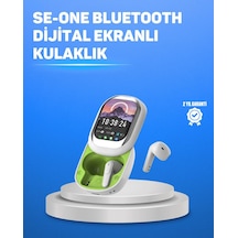 Şık Tasarımlı Siyah Beyaz Kablosuz Kulaklık Çoklu Dil Destekli 1