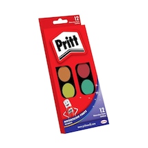 Pritt Sulu Boya Küçük Tablet 12 Renk 1048082 Çok Renkli