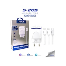 Sunix S-209 Type-C 2.1A Çift Giriş Hızlı Şarj Adap